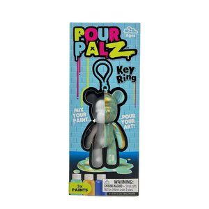 Pour Palz 3.2" Key Ring Bear DIY Paint & Pour Craft Kit